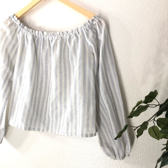 Brandy Melville Striped Off Shoulder Top - Picture 2 of 5